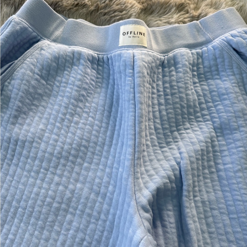 Offline by Aerie Light Blue Quilted Women's Pants